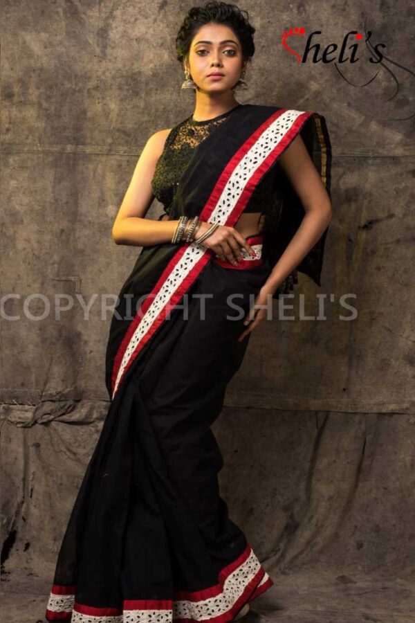 Designer Cotton Saree - Image 3