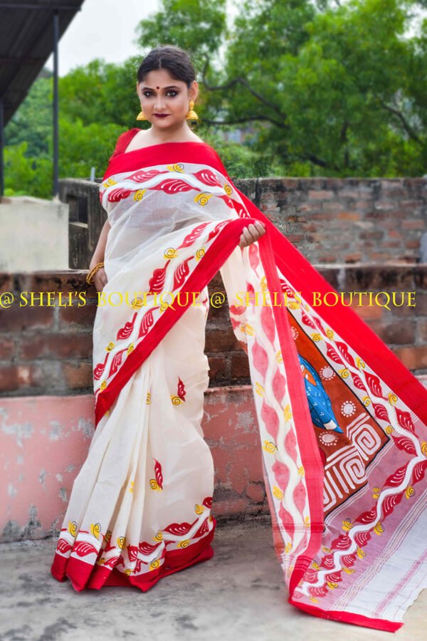 Hand painted Saree - Image 2