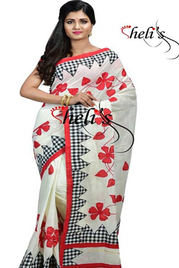 Applique Work Cotton Saree