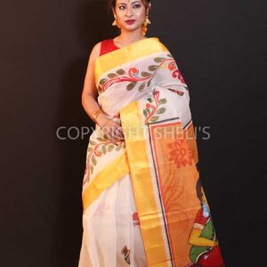 Hand painted saree