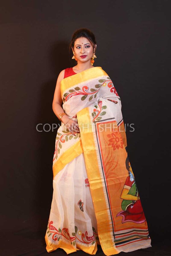 Hand painted saree - Image 2