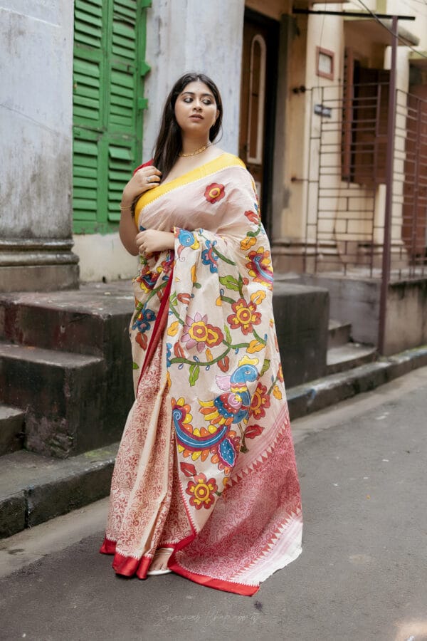 Hand painted saree - Image 2