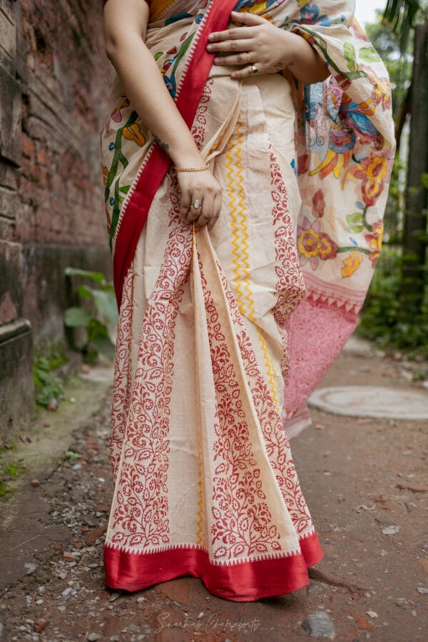 Hand painted saree - Image 4