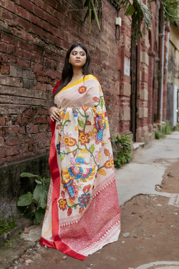 Hand painted saree