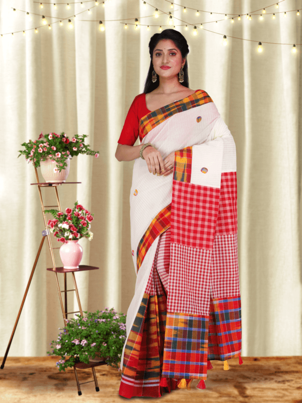 Gamcha Applique Saree