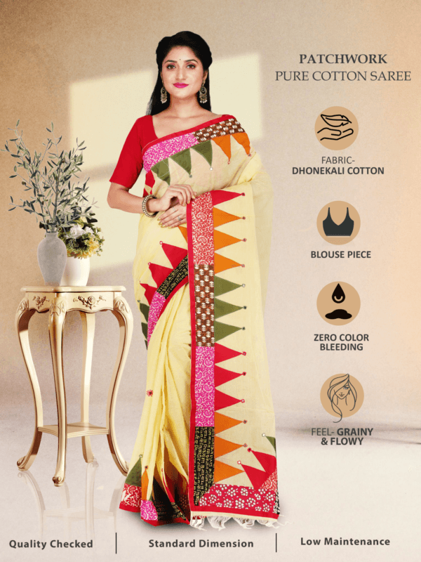 Boule patchwork saree