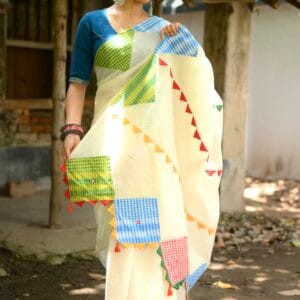 Gamcha Applique saree