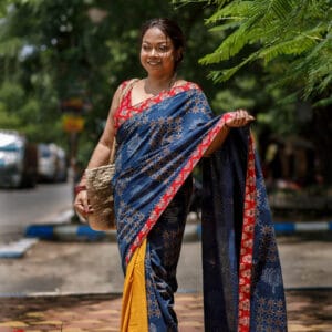 corporate fusion cotton saree