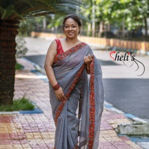 corporate cotton fusion saree
