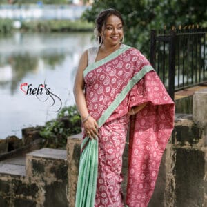 Corporate cotton fusion saree