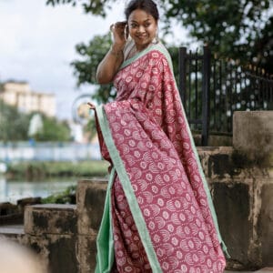 Corporate cotton fusion saree