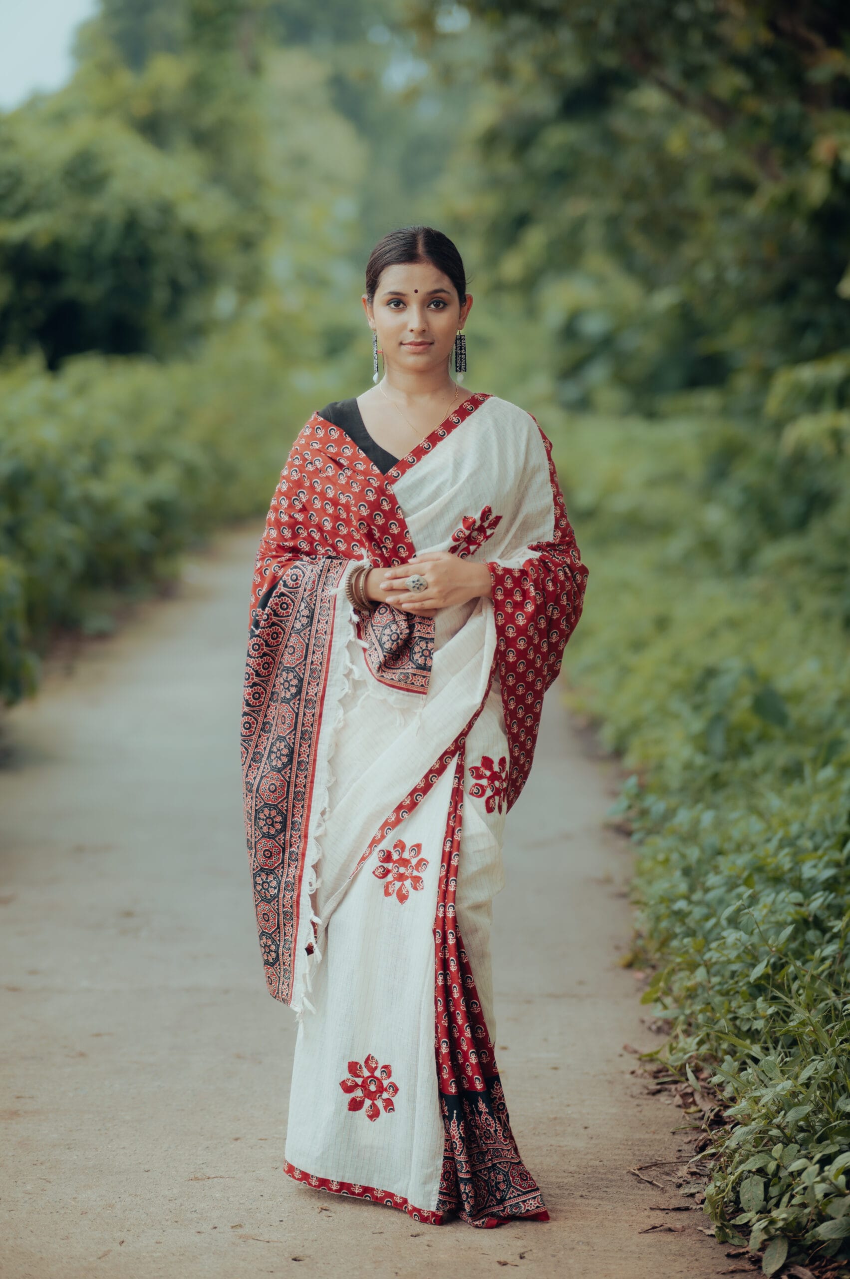 Applique cotton with ajrakh - Image 2